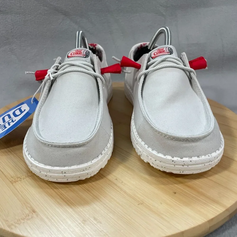 NWT Hey Dude Wendy Diet Coke Womens Size 6 Shoes Slip-on Loafers Grey/Red - Picture 4 of 16
